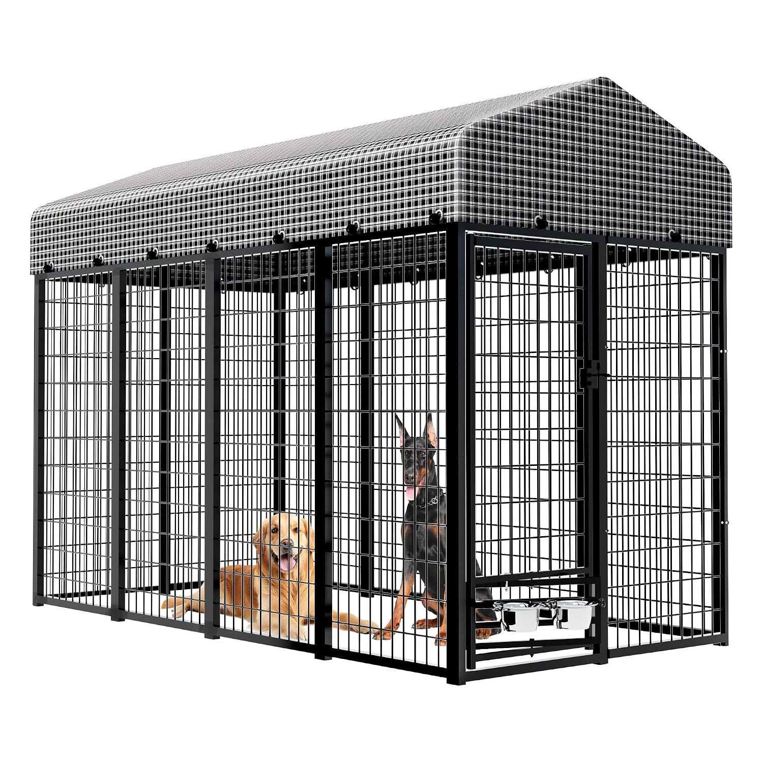 Heavy-Duty Dog Kennel with Roo - Feeding ulasan dan harga
