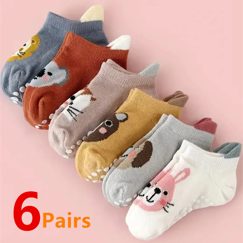 6Pairs/Lot Newborn Baby Socks  - Unisex Baby Socks Non Slip ulasan dan harga